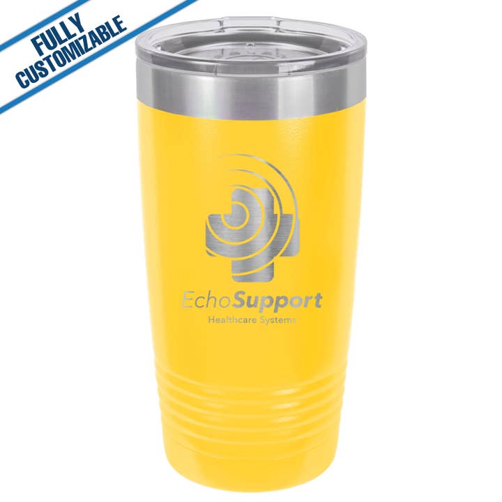 GiftWorksPlus - Wholesale Insulated Mug/Tumbler - 20oz. Engraved Tumbler with Flip Lid - Fully Customizable16