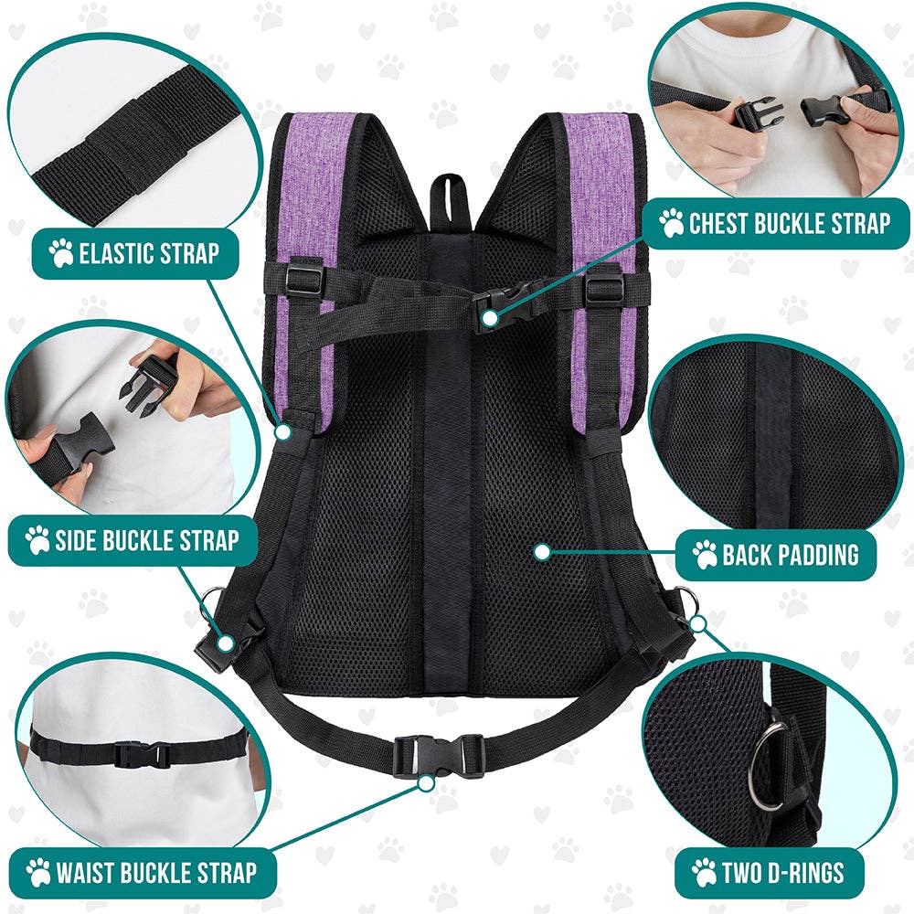 PetAmi - Wholesale Pet Carrier - Cat/Dog - Deluxe Front Chest Pet Carrier Backpack7
