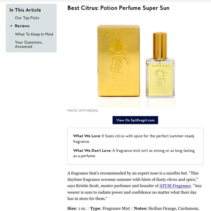 Spitfire Girl - Wholesale Parfum/Eau de toilette - Potion Parfum Super Sun