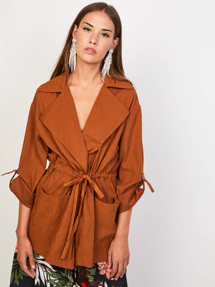 Peach leather jacket REF:A3494 for wholesale by BanBat