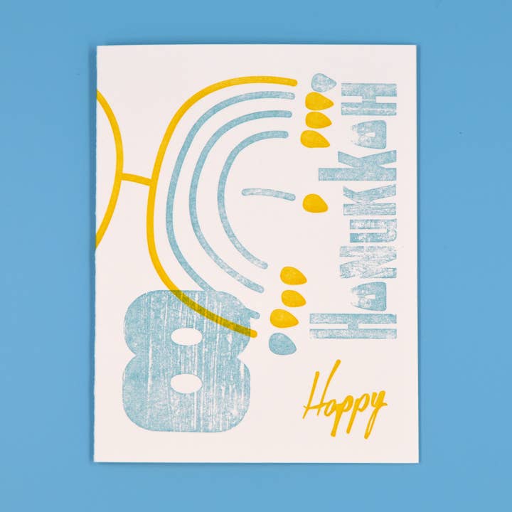 Hanukkah Card - Date for wholesale by Letterpress PLAY