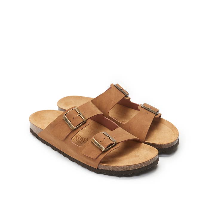 Sandália marrom com duas tiras - Art.MD6154 por atacado de Mandél