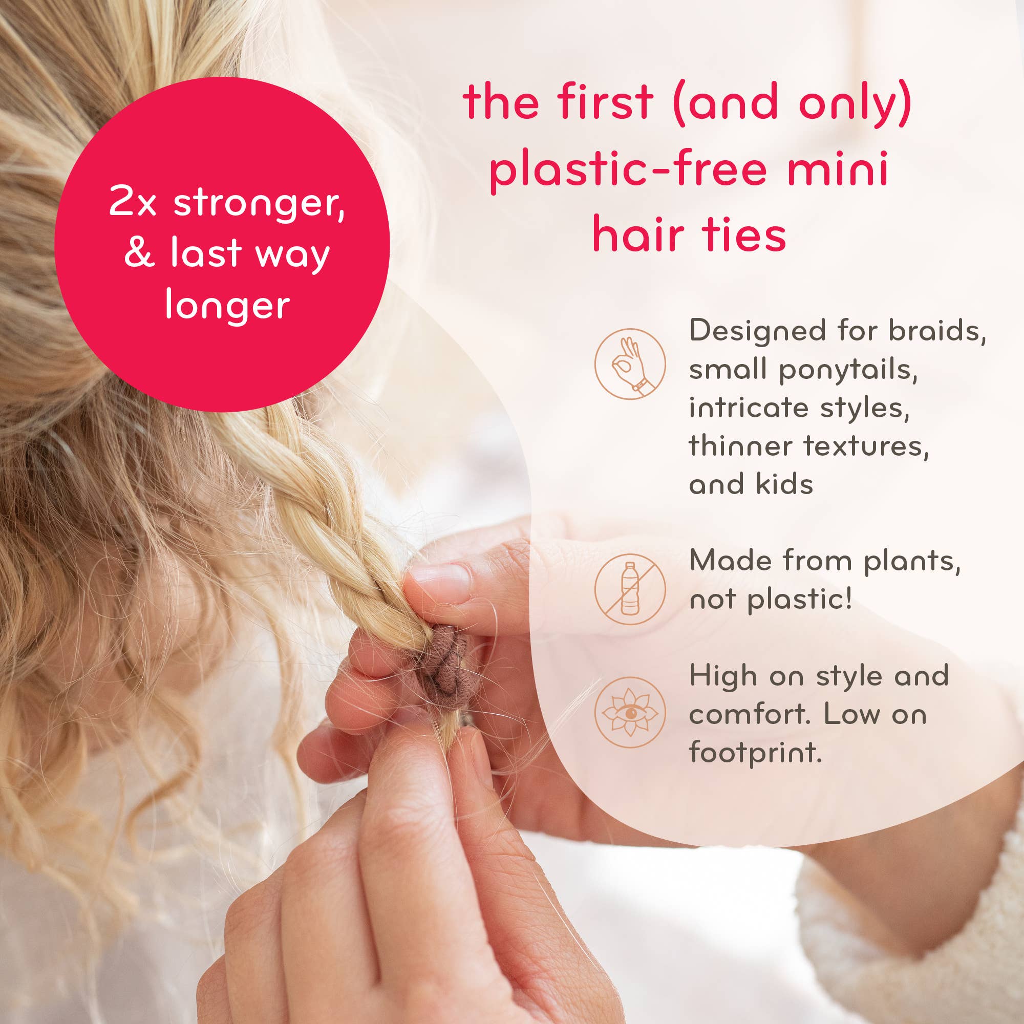 KOOSHOO - Wholesale Hair Tie - Plastic-free Round Hair Ties - Mini 12-pack - Golden Fibres7