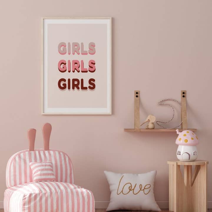 Girls, Girls, Girls Poster Print for wholesale by Folk + Nest™