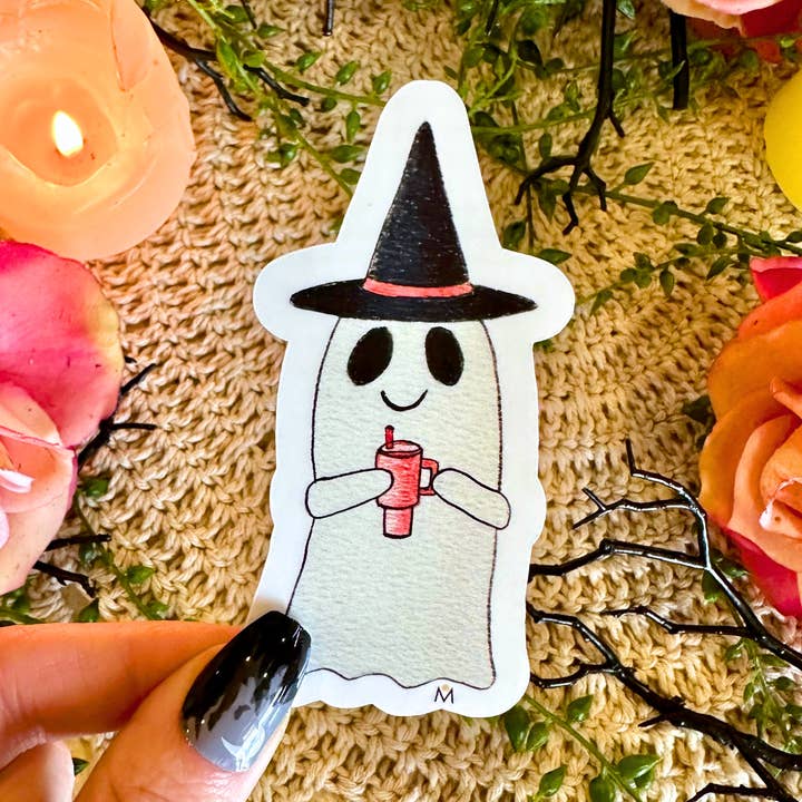 NOMAD Moon Magic - Vendita all'ingrosso Adesivo - Adesivo per Halloween con Witchy Ghost e Tumblr rosa0