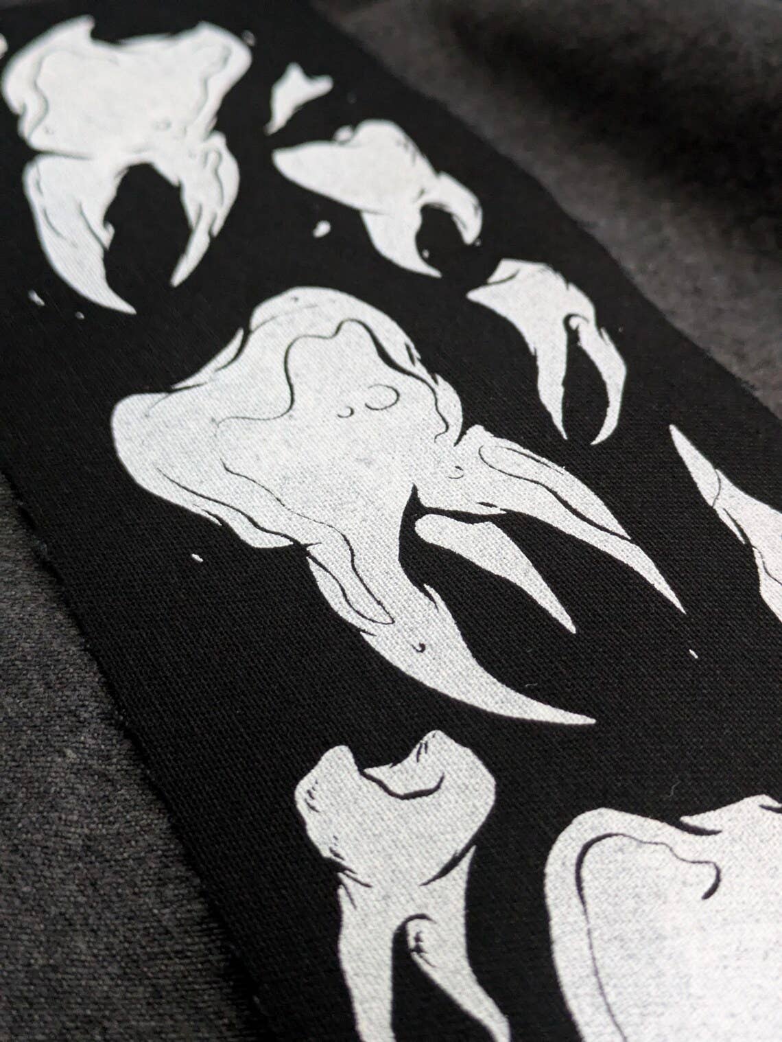 Goodbye Zach - Wholesale Patch - Scattered Teeth | Long Sew-On Twill Patch | Screen Printed1