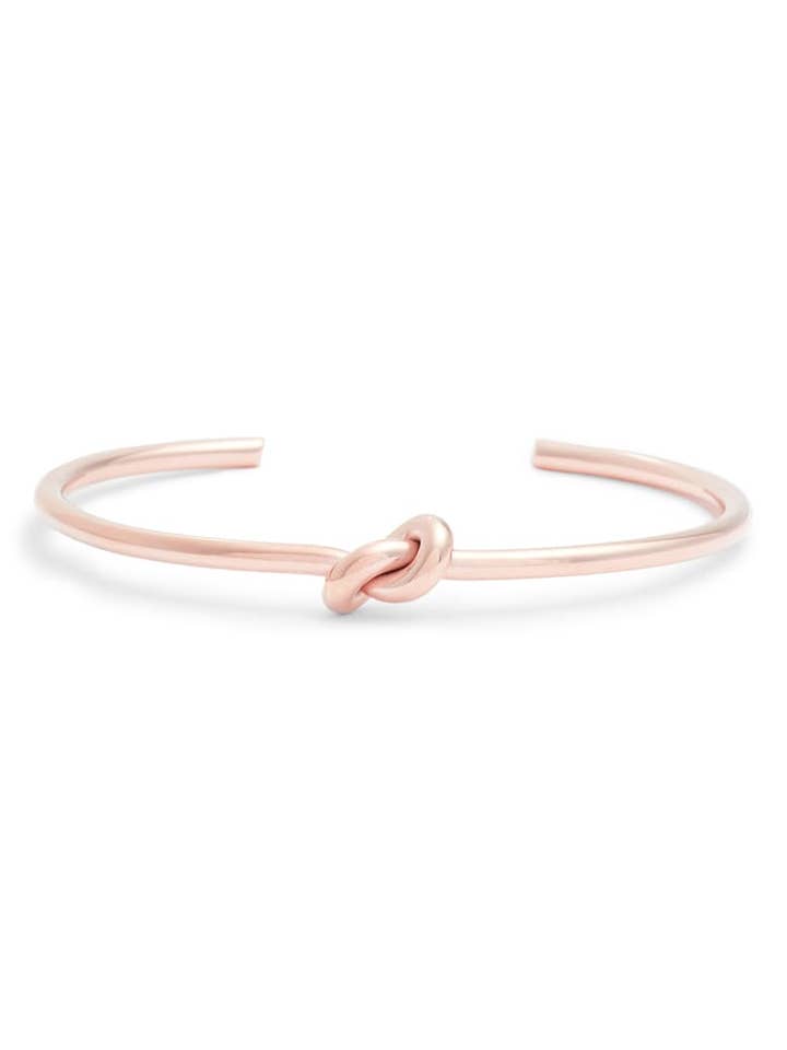 Roségoldenes Knotenmanschettenarmband aus Edelstahl für den Großhandel von Knotty Accessories