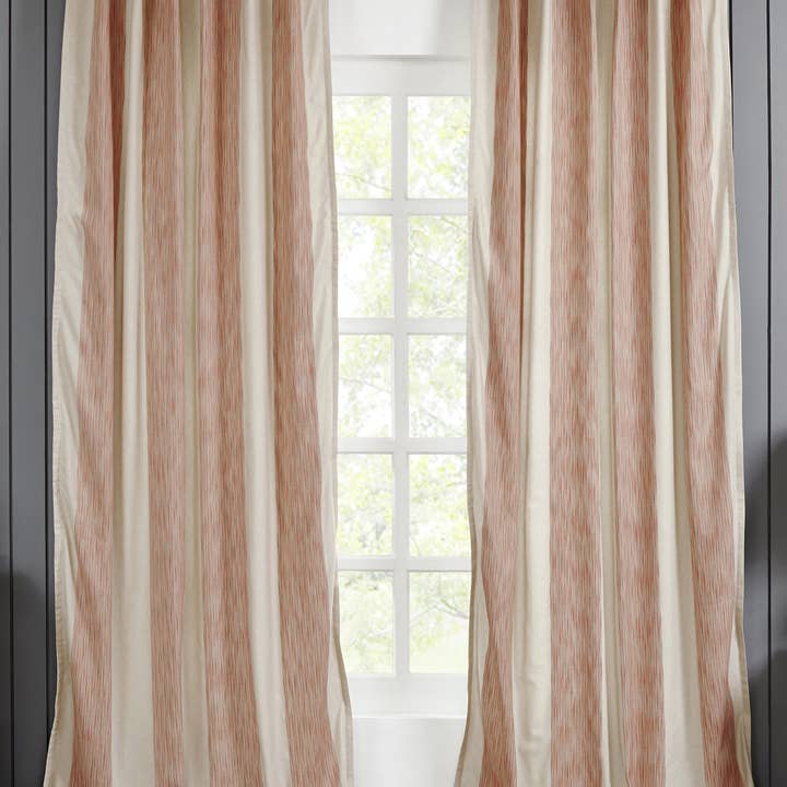 Hampton Stripes Gardin, Koral for engroshandel hos India's Heritage