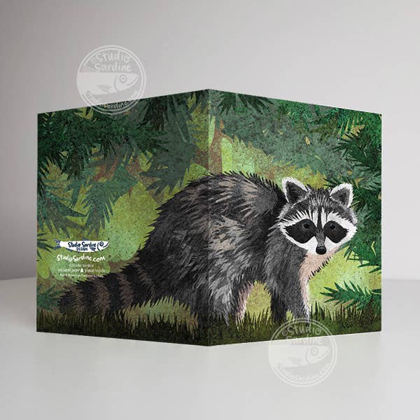 Cartes de correspondance format A2 Raccoon, cartes de vœux vierges pour la vente par Studio Sardine