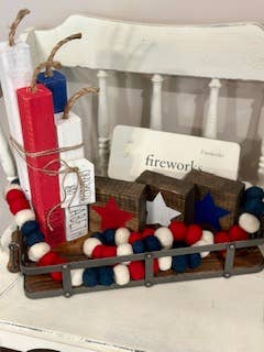 Joy Grace Home Designs - Wholesale Decorative Tabletop Object - Handmade Vintage Inspired Seasonal Patriotic Flashcards1