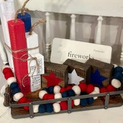 Joy Grace Home Designs - Wholesale Decorative Tabletop Object - Handmade Vintage Inspired Seasonal Patriotic Flashcards1