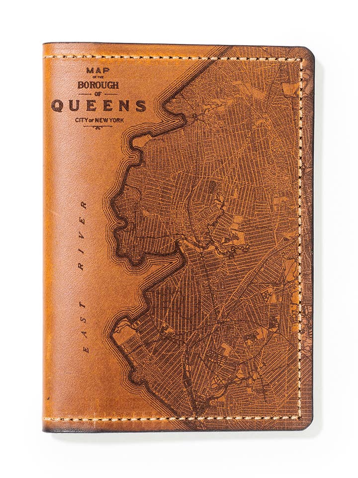 Queens Map Passport Wallet for wholesale by Tactile Craftworks