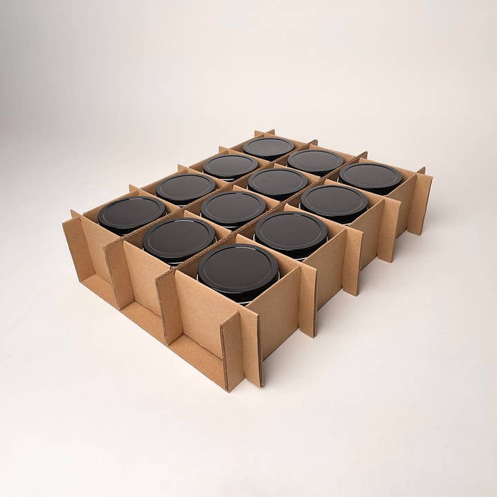 Flush Packaging - Vente Coffrets cadeaux - Boîte d'expédition™ de 12 bocaux en verre droit de 16 oz2