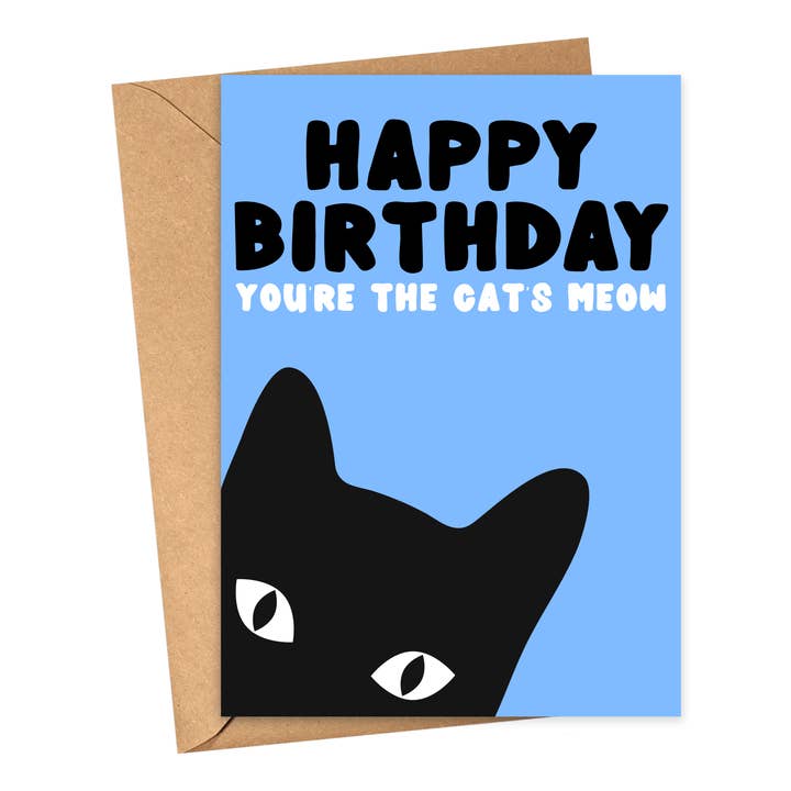 Cat Birthday Cards for Men Funny Cards Bday Greeting Cards for wholesale by R is for Robo