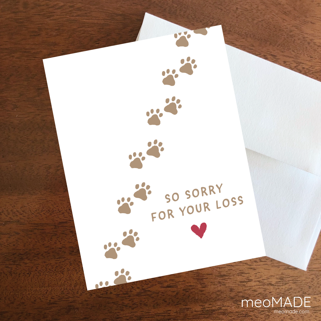 meoMADE - Wholesale Sympathy Card - Pet Sympathy Greeting Card2