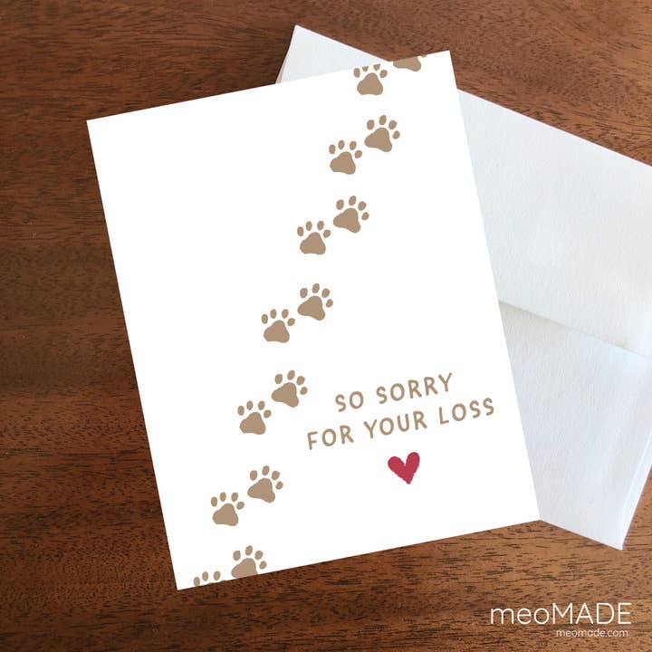 meoMADE - Wholesale Sympathy Card - Pet Sympathy Greeting Card2