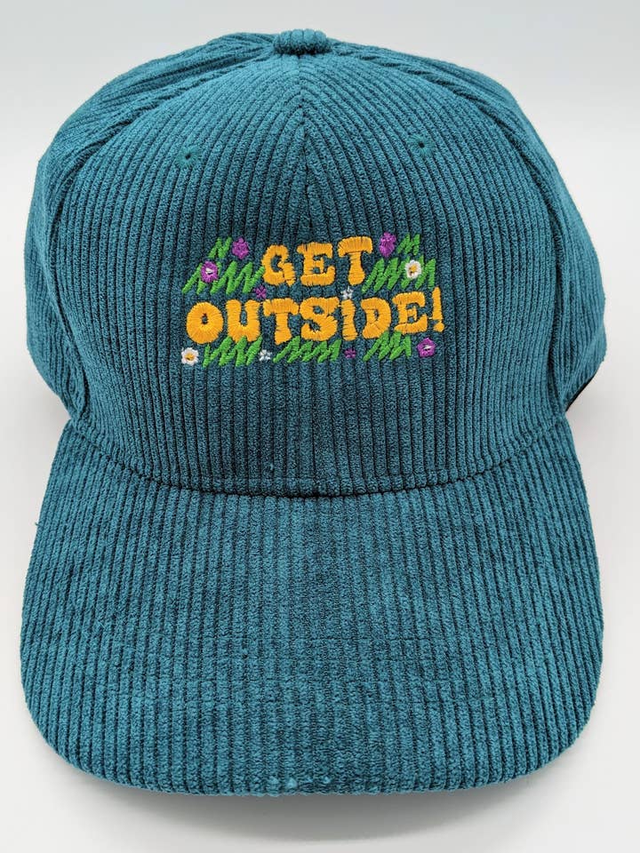 Va dehors ! Bonnet de papa en velours côtelé pour la vente par MOTEL777