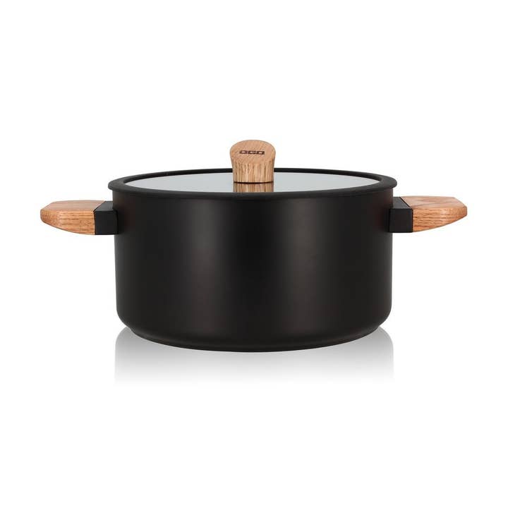 24 cm sector induction stewpot in aluminium and wood for wholesale by Ogo living