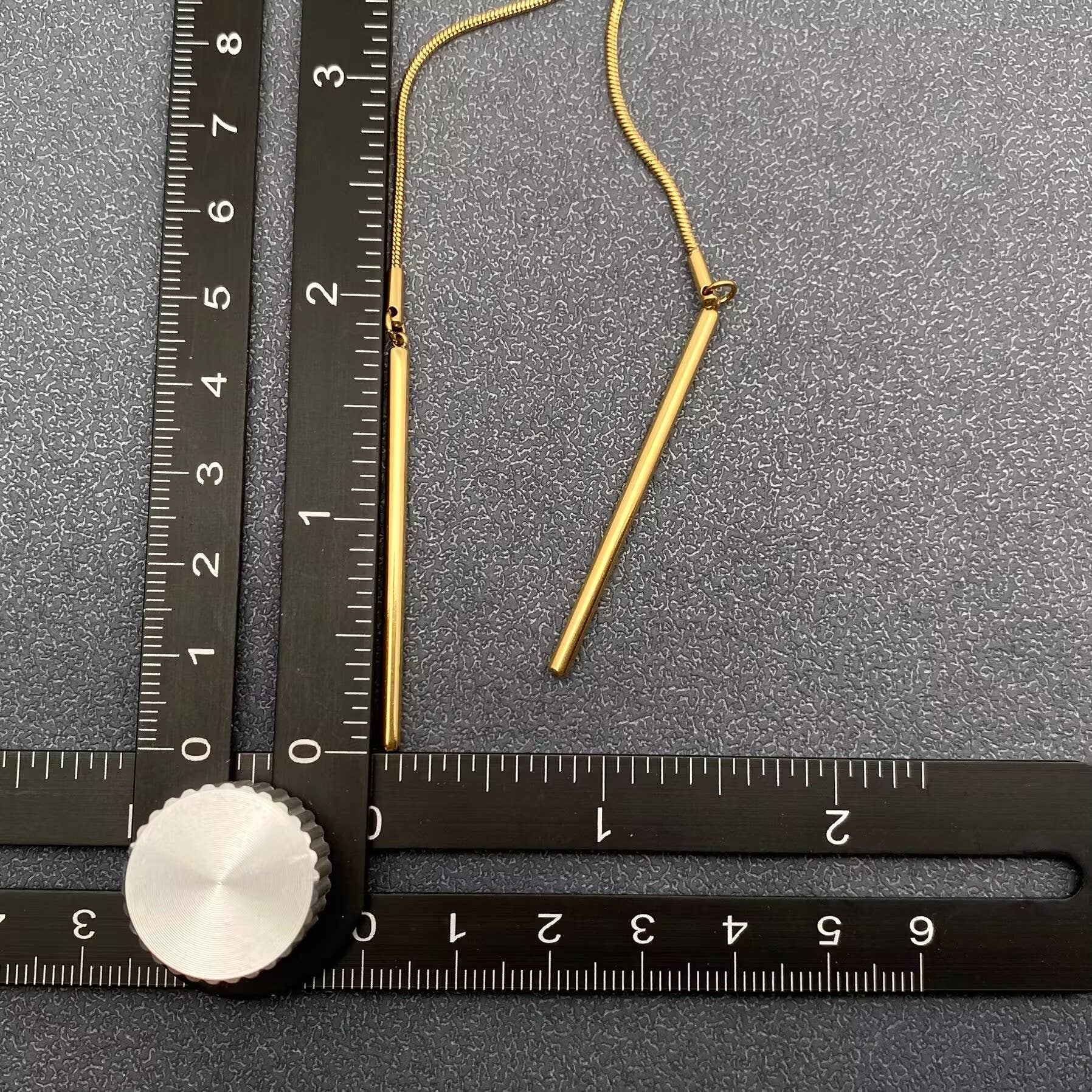 Mio Queena - Wholesale Y-Neck/Lariat Necklace - Minimalist 18K Golden Stainless Steel Lariat Necklace - FGS2