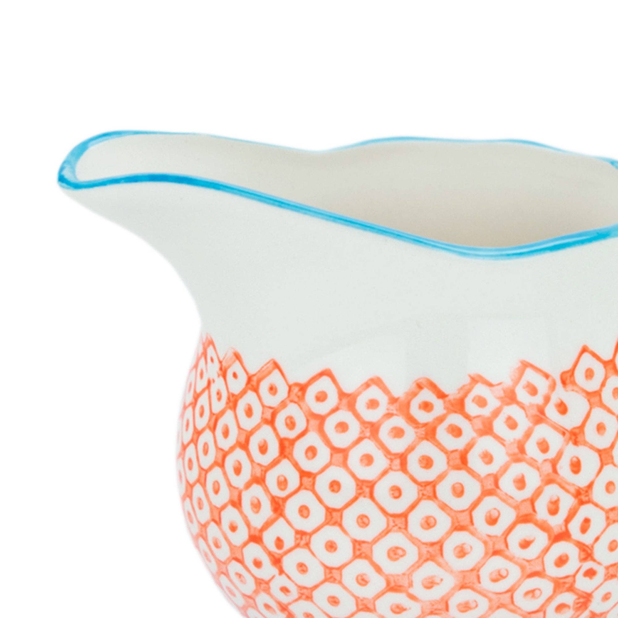 Rinkit Ltd – wholesale Jug – Nicola Spring Patterned Milk and Gravy Jug - Orange and Blue3