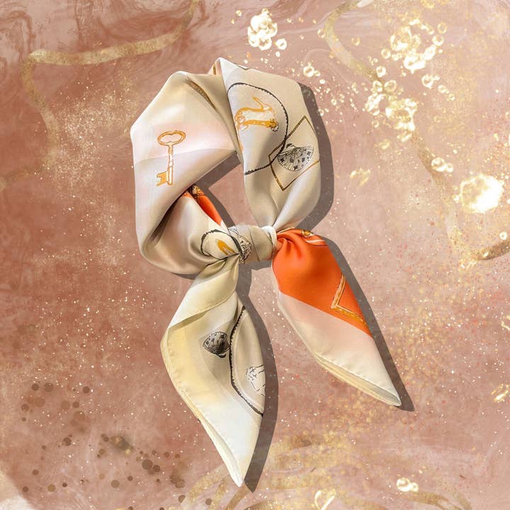 Scarf - trendy colorful - 70 x 70cm - silk for wholesale by Lourens Exclusive