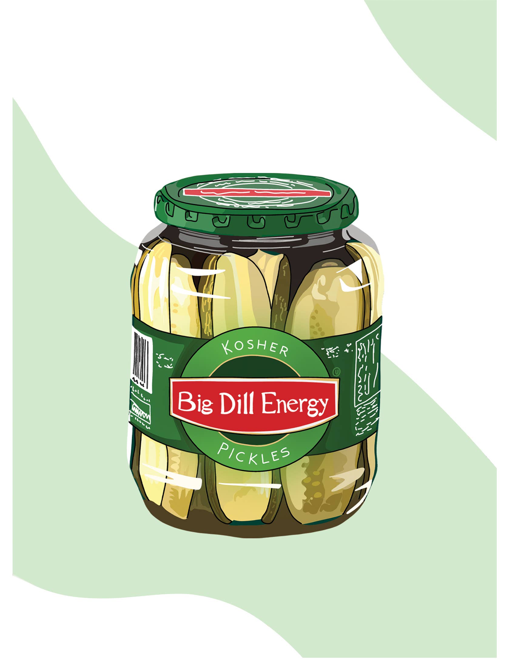 Drawn Goods - Wholesale Cadeautasje - Big Dill Pickle Energy cadeauzakje2