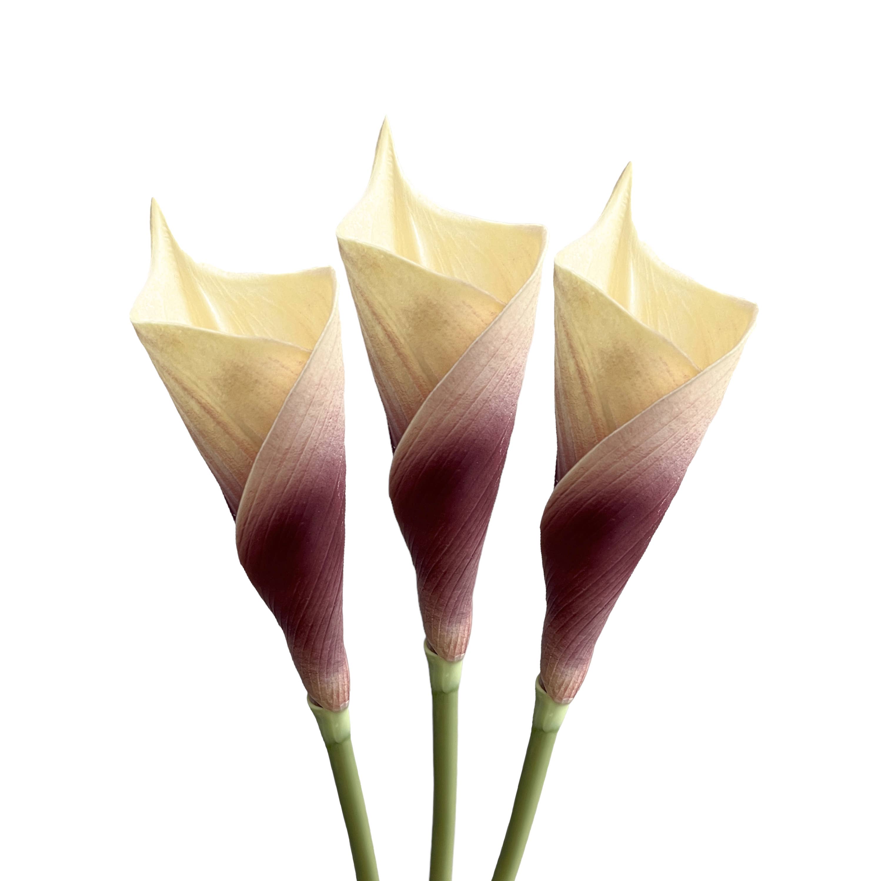 Sun Decorer - Vente Fleurs artificielles - Tige de fleur de lys calla artificielle de 25 pouces de haut (ensemble de 3)7