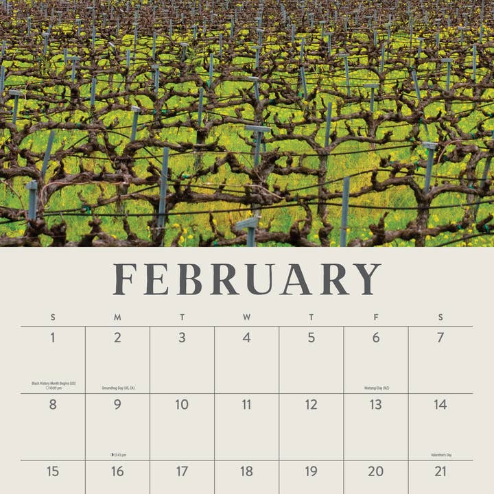 Marble City Press - Wholesale Calendar - Wine Country 2026 Wall Calendar Marble City Press2