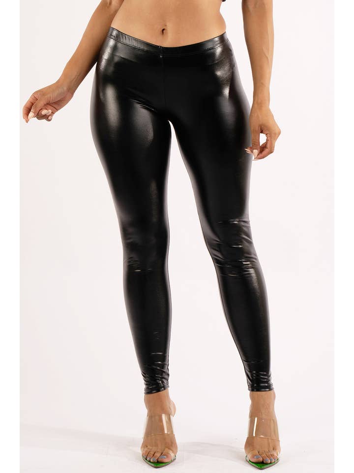 K Too - Wholesale Fashion Leggings - Women's - Shiny metallic leggings4
