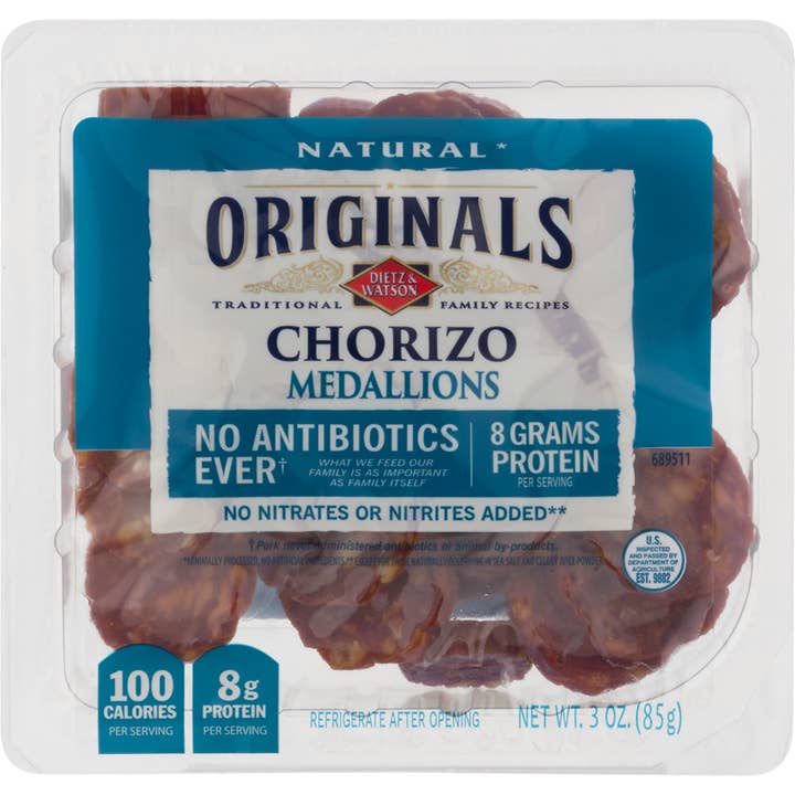 Dietz & Watson - Vendita all'ingrosso Salsicce - Medaglioni Dietz & Watson Chorizo, 3 oz