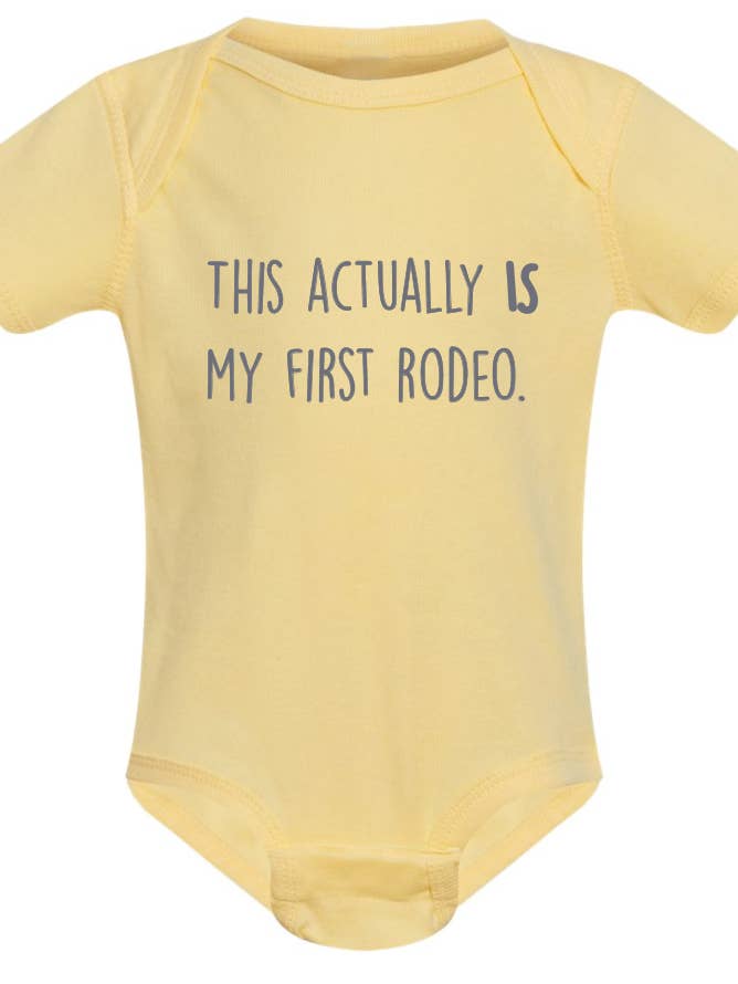 ellembee gift - Vendita all'ingrosso Tutina (senza piedini) - Neonati - Questo è davvero il mio primo rodeo divertente baby onesies stampato