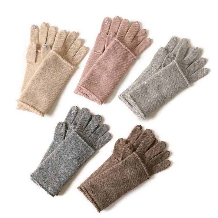 ACCITY - Wholesale Gloves - Women's - 2-in-1 Cashmere Gloves – Full Finger Touchscreen_CWAG05307