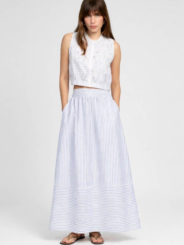 RALYTA MIDI SKIRT blue for wholesale by An'ge