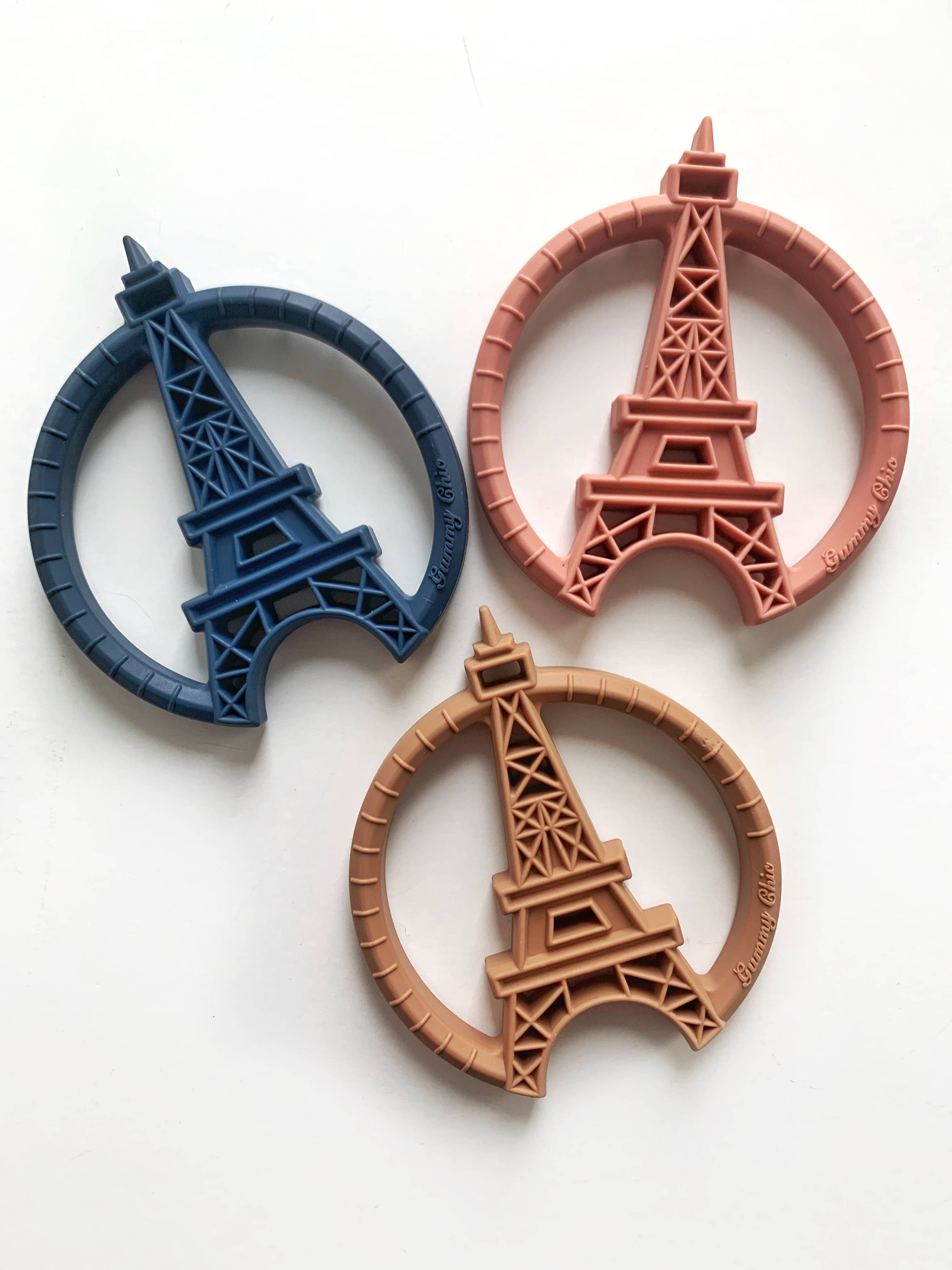 Gummy Chic – wholesale Teether (not clip-on) – Baby – Vintage-inspired Paris Tower Teether - Nursery Baby Gift14