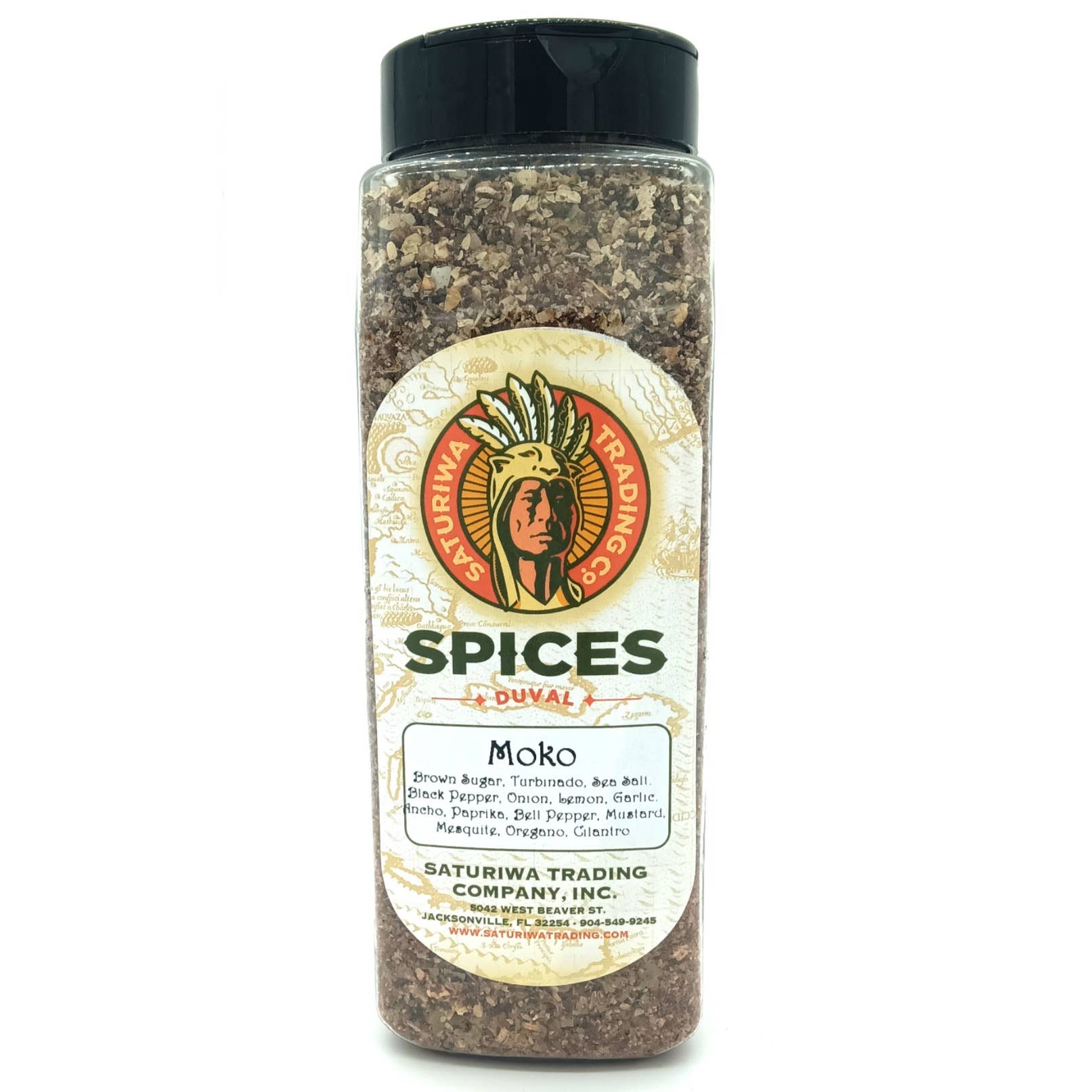 Saturiwa Trading Company - Wholesale Dried Spice Mix - Moko Smoke Blend  22 oz Shaker0