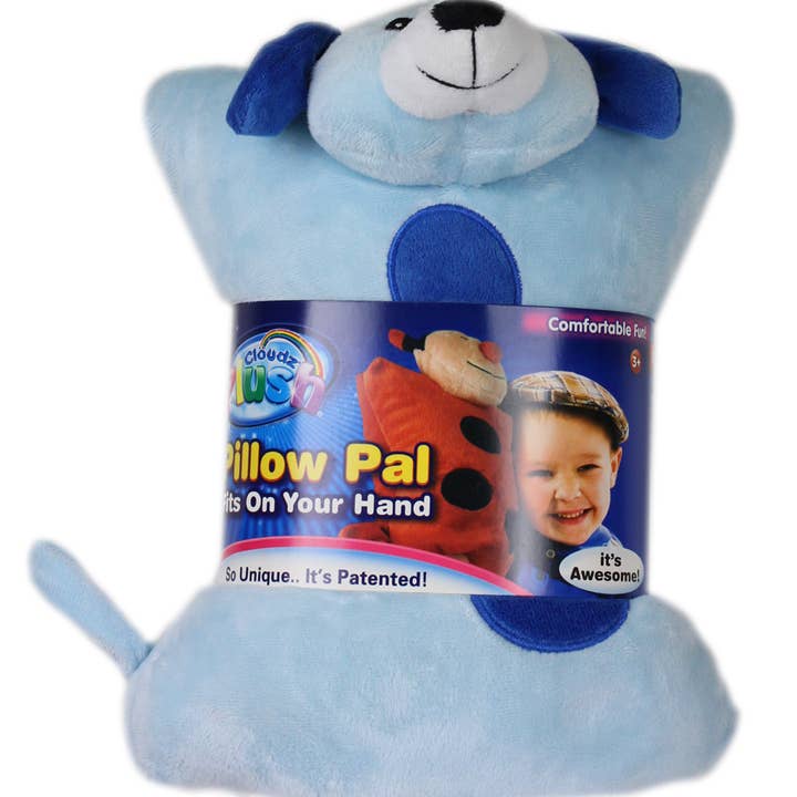 Cloudz - Wholesale Travel Pillow - Kids & Baby - Cloudz Plush On Hand Travel Pillow Pal - Dog
