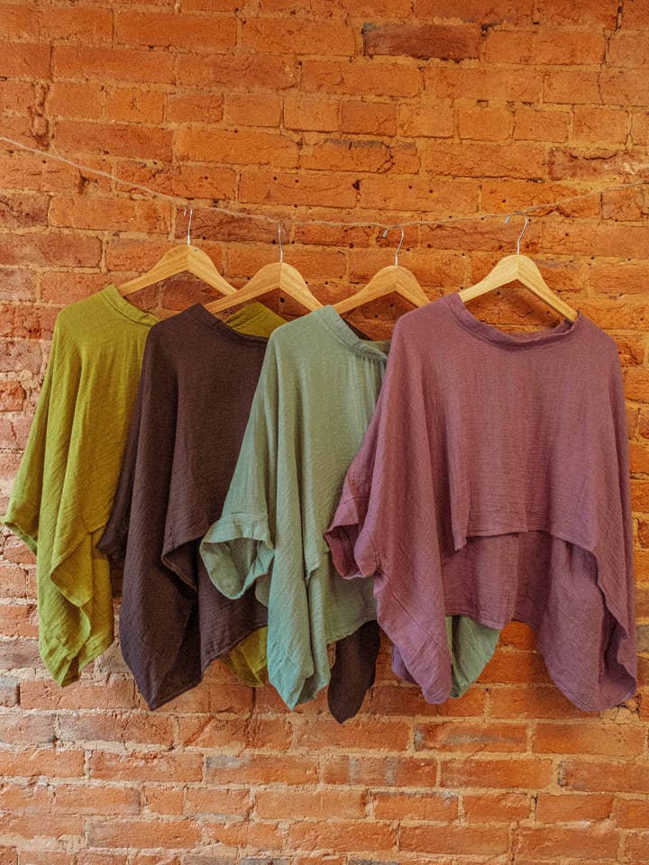 Gardenbelle Shop - Wholesale T-Shirt - Women's - Bohemian Bamboo Organic Cotton Tee Shirt, Flowy Comfy Top