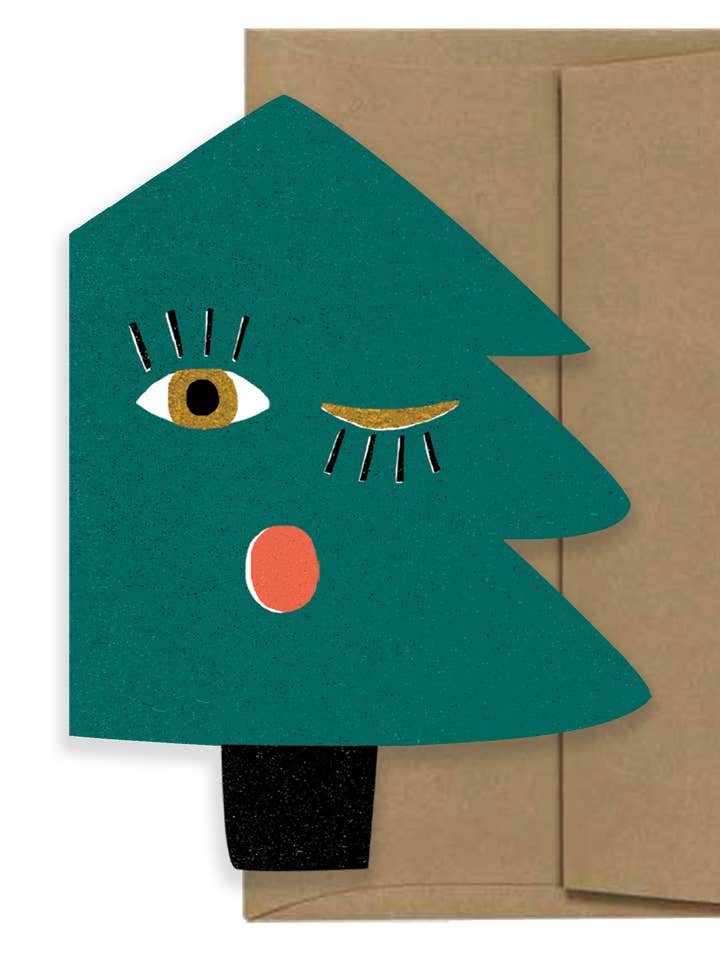 Tree Blink - Små Die Cut Card för wholesale av Isatopia