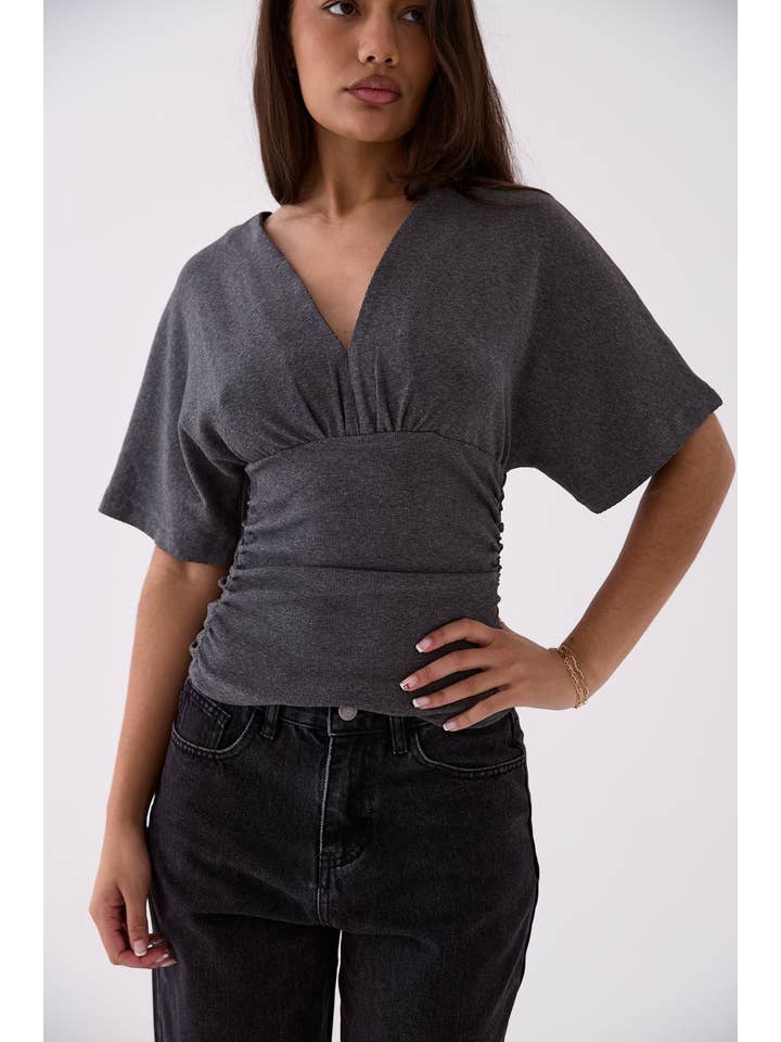 Emery Top - Charcoal for wholesale on Faire3