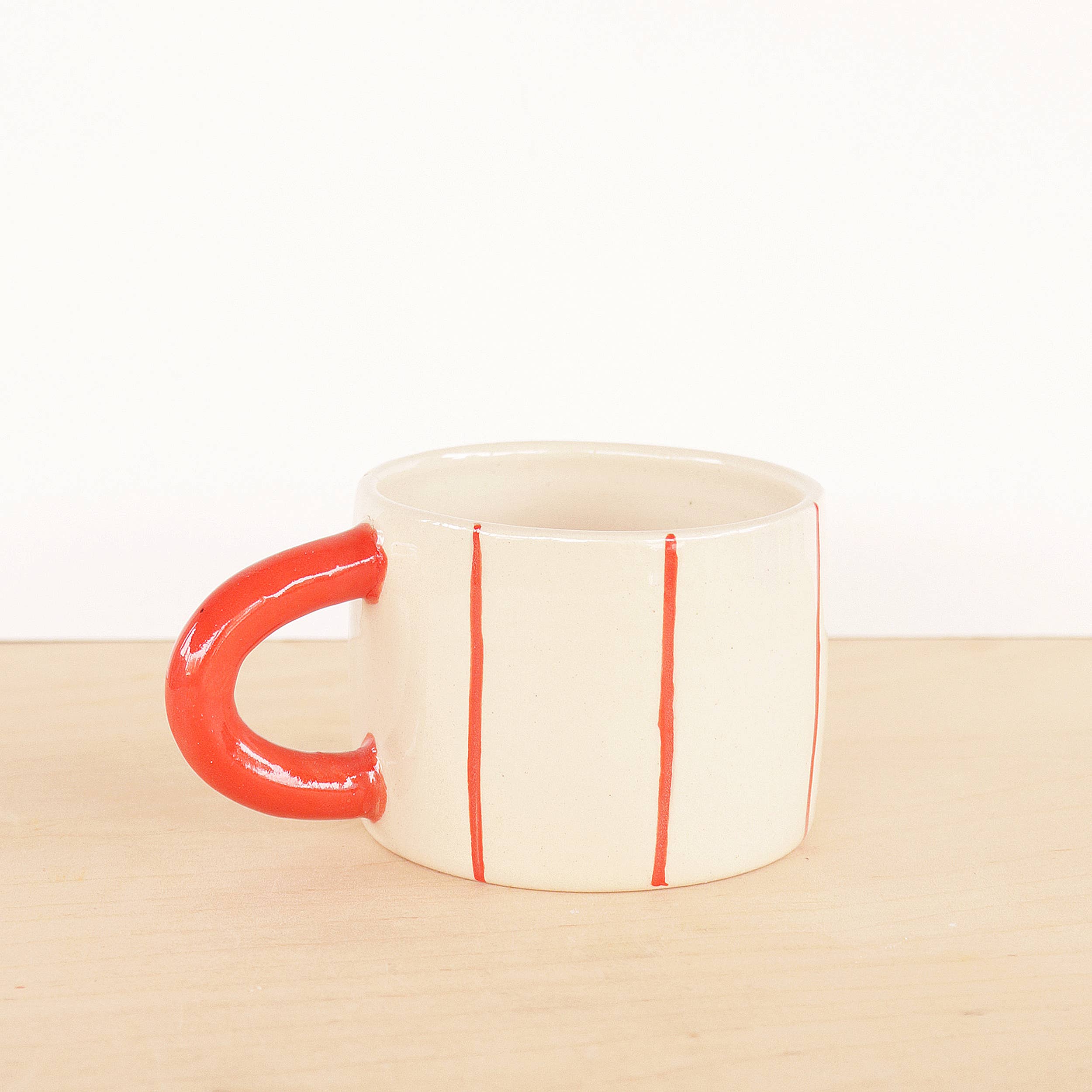 Nightshift Ceramics - Wholesale Coffee Mug - Short Ceramic Coffee Mug - Stripes2