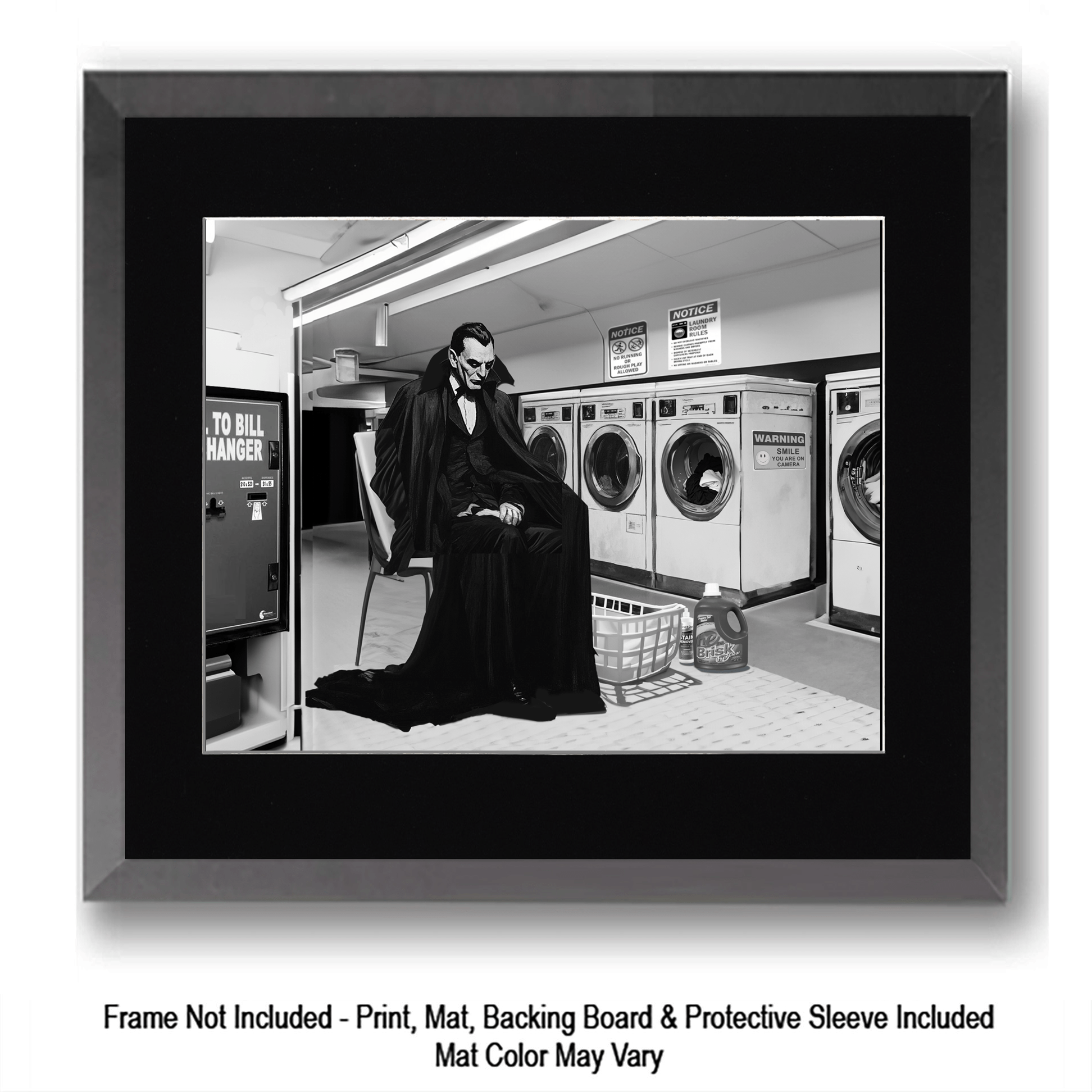 Mowbi – wholesale Art print – Wendigo at the Barber Shop - Monsters in Everyday Life Art Prints – 8″x10″ Artwork for 11″x14″ Frame6