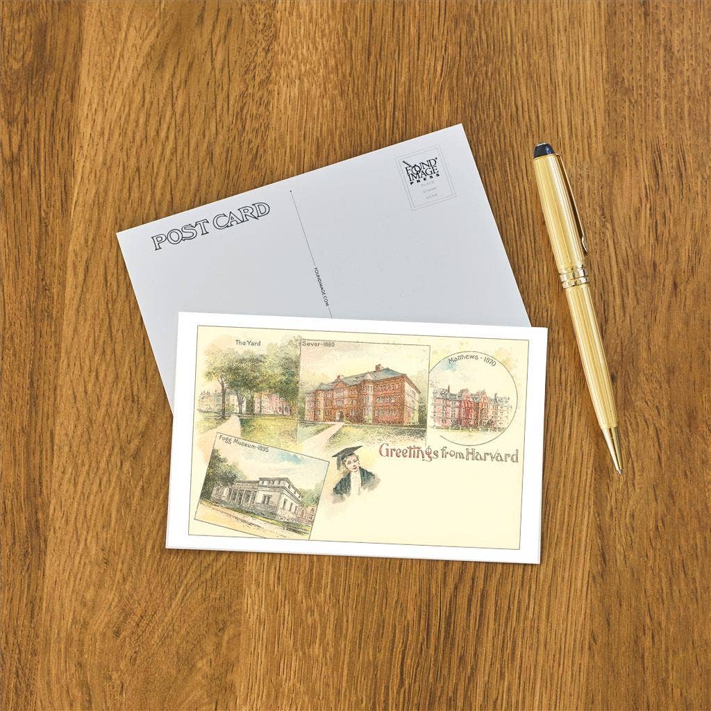 Found Image Press - Wholesale Postcard - Postcard MA-795 Greetings from Harvard, Cambridge, Massachus1