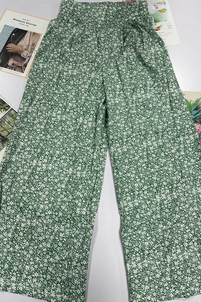 UNISHE - Wholesale Broek - Dames - Hoge Taille Wijde Pijpen Bloemenbroek ZK249111