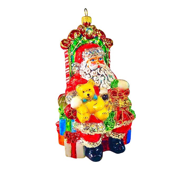 Ornement de Noël Trône du Père Noël pour la vente par The Ornament King™ He's Back! Santa's Right Hand Man!