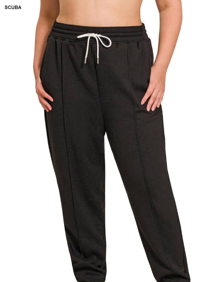.0826 Plus Scuba Sweatpants With Pockets SI-26816 for wholesale by 42POPS