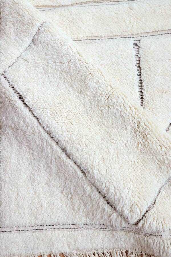 BohoVibeCraft – Tapete por atacado – Tapete marroquino Beni Ourain branco feito à mão7