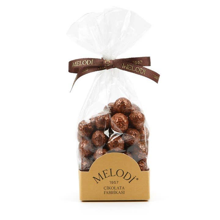 Aladdin - Wholesale Chocolate-covered sweets - Melodi - Premium Dark Chocolate Coated Brown Sugar Almonds - Gluten-free - 150 Grams0