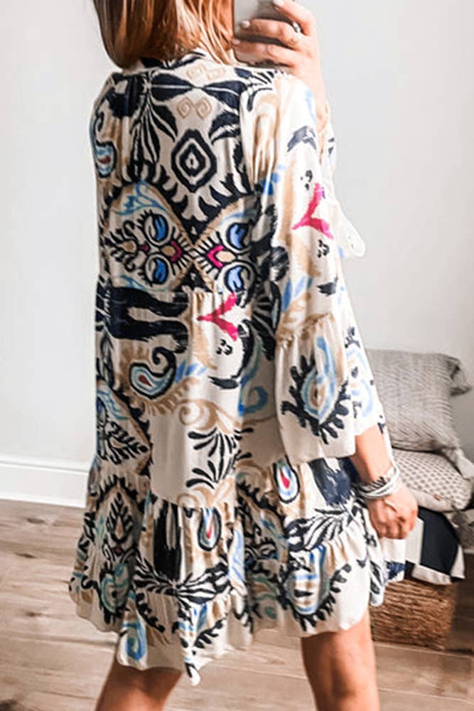 Multi Robe vintage à imprimé ethnique ZK2388 en vente sur Faire1