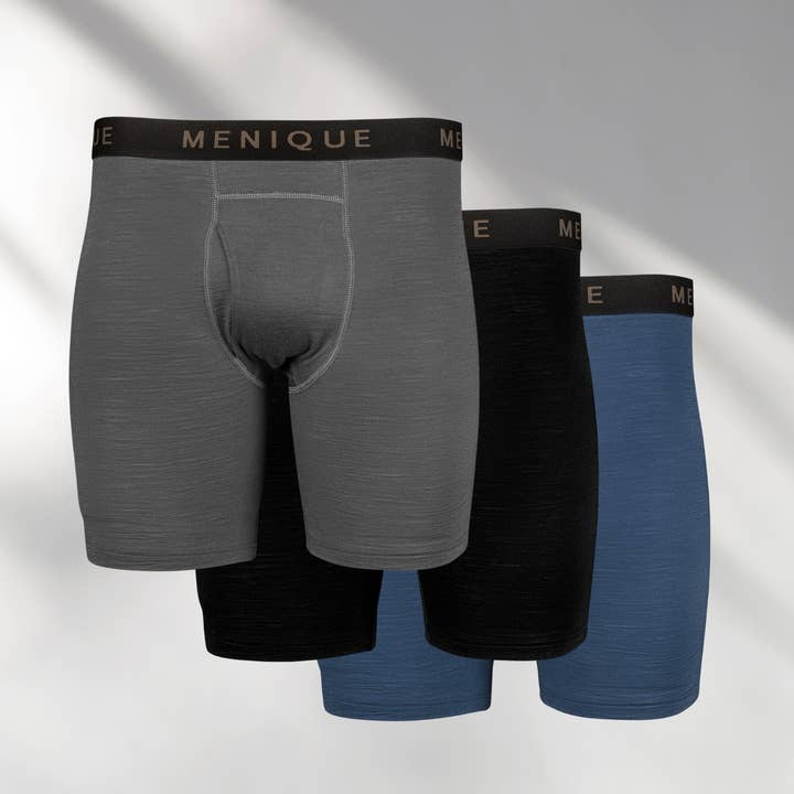 menique - Wholesale Underwear - Men's - Merino Wool Men's Underwear Boxer Brief 3-Pack