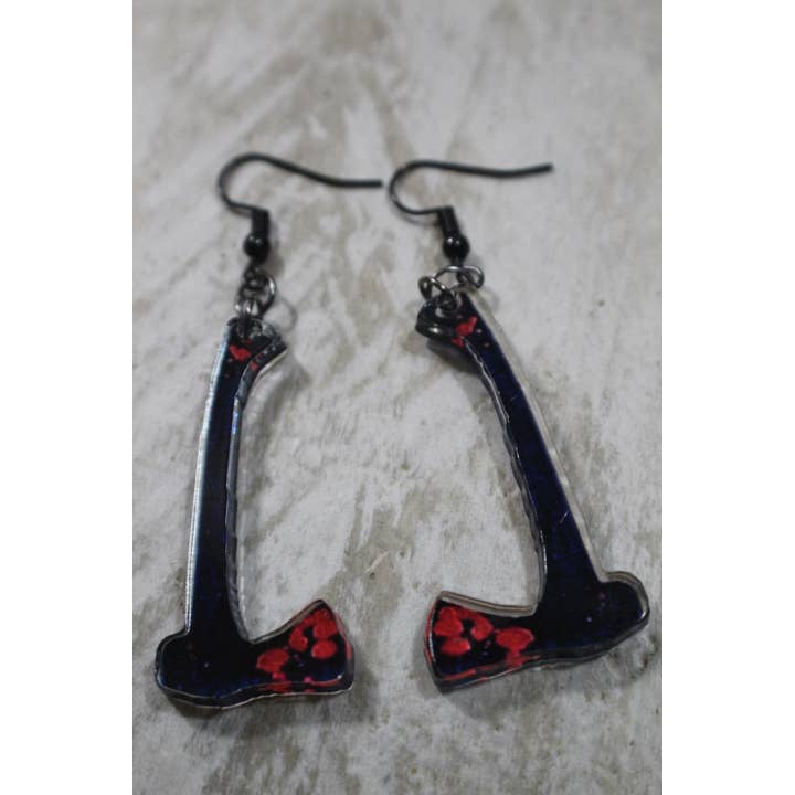 Zwarte Bijl // Acryl Hanger Oorbellen voor wholesale door Raven Design